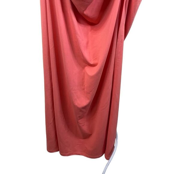 NWT Revolve Susana Monaco Size XL Tank Dress Peach Blush Ruched Slit Maxi Length - Picture 4 of 8